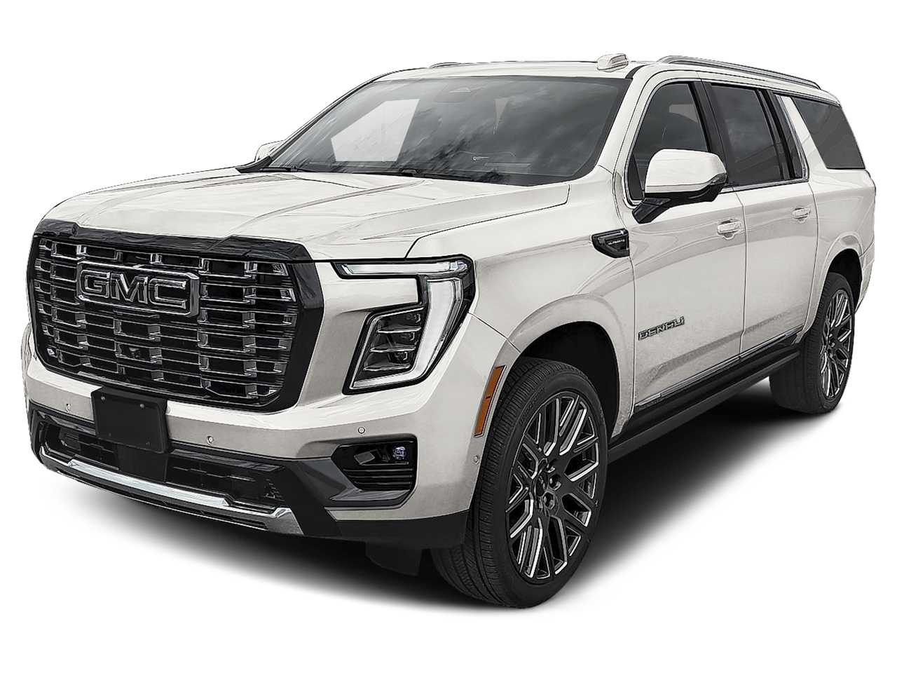 2026 GMC Yukon XL Denali Ultimate in Sterling Metallic — front three-quarter view