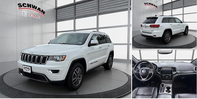 2020 Jeep Grand Cherokee 4d SUV 4WD Limited V6 in White — front three-quarter view