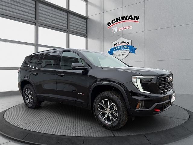 2026 GMC Acadia AT4 in Ebony Twilight Metallic — front three-quarter view
