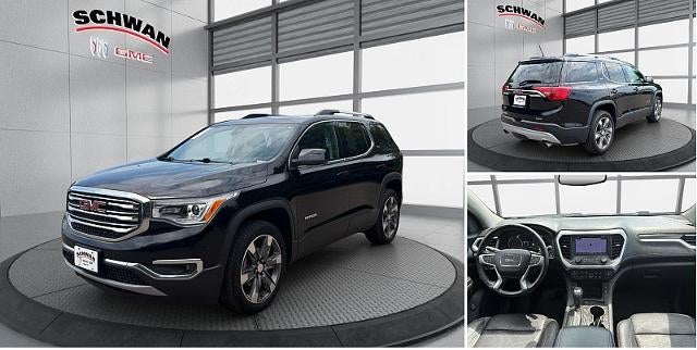 2017 GMC Acadia SLT in Ebony Twilight Metallic — front three-quarter view