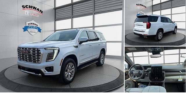 2026 GMC Yukon Denali in Glacier White Tricoat — front three-quarter view