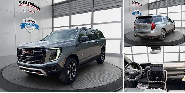 2026 GMC Yukon XL AT4 in Sterling Metallic — front three-quarter view
