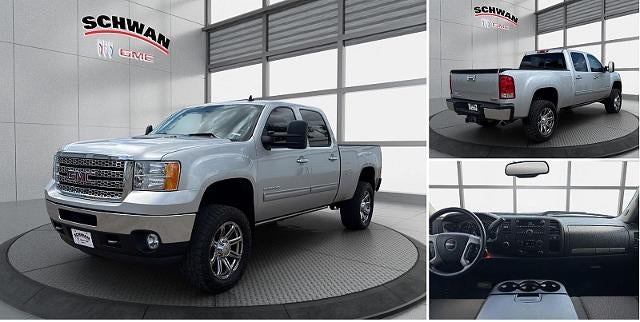 2011 GMC Sierra 2500 HD SLE in Pure Silver Metallic — front three-quarter view
