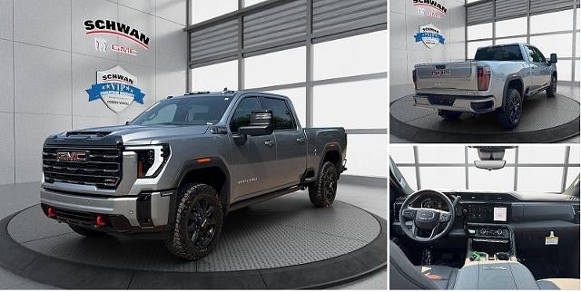 2026 GMC Sierra 2500 HD AT4 in Sterling Metallic — front three-quarter view