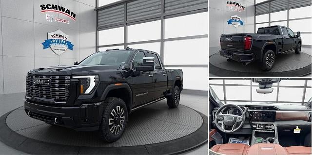 2026 GMC Sierra 3500 HD Denali Ultimate in Onyx Black — front three-quarter view