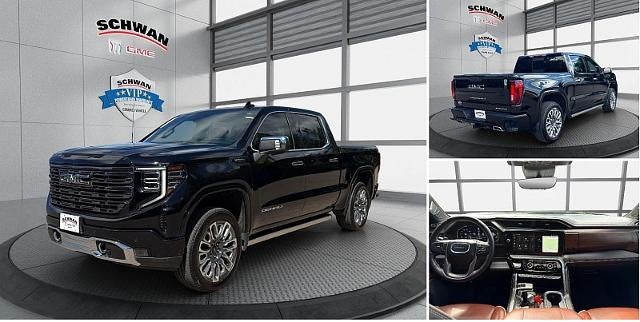 2025 GMC Sierra 1500 Denali Ultimate in Onyx Black — front three-quarter view