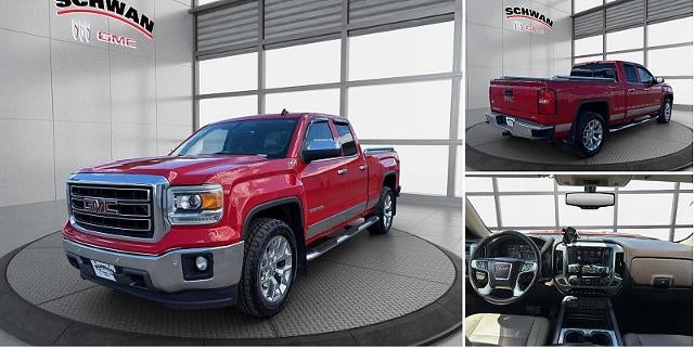 2014 GMC Sierra 1500 SLT in Fire Red — front three-quarter view