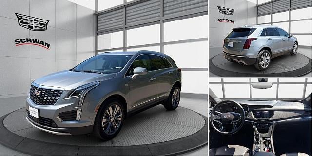 2025 Cadillac XT5 AWD Premium Luxury in Argent Silver Metallic — front three-quarter view