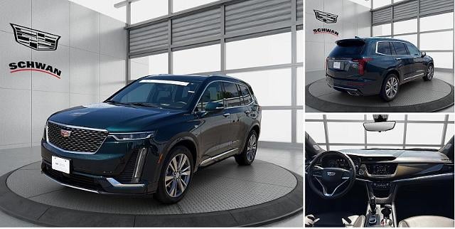 2025 Cadillac XT6 AWD Premium Luxury in Emerald Lake Metallic — front three-quarter view
