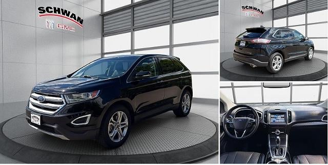 2018 Ford Edge Titanium in Black — front three-quarter view