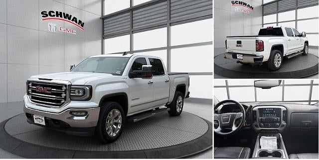 2017 GMC Sierra 1500 SLT in White Frost Tricoat — front three-quarter view