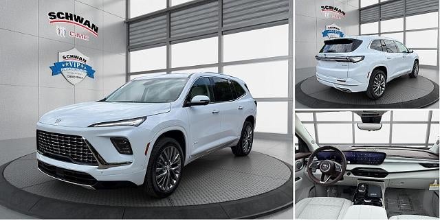 2026 Buick Enclave Avenir in Iridescent White Tricoat — front three-quarter view