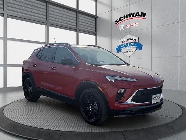 2026 Buick Encore GX Sport Touring in Brilliant Red — front three-quarter view